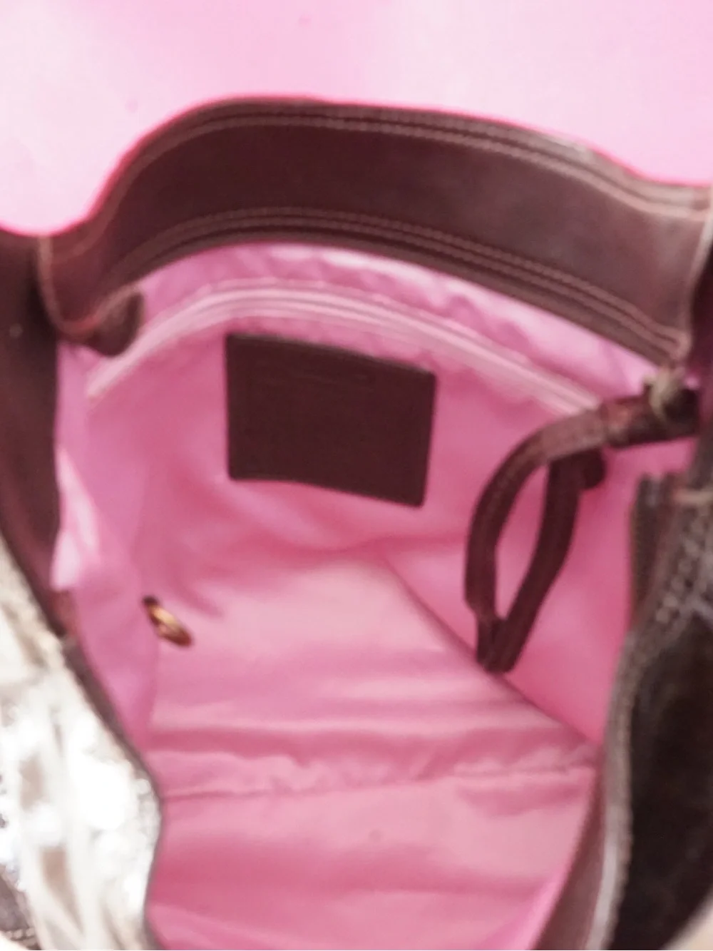 Vintage Y2K Coach Bleecker Sophie Crinkled Patent Leather Duffle Bag 12387 Choco